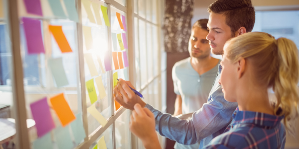 Young creative business people at office