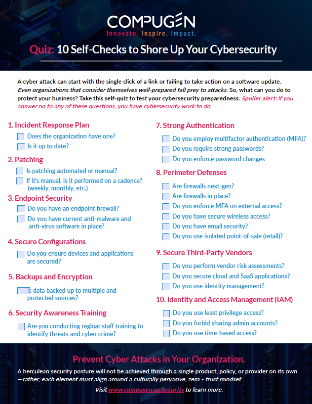 10 Self-Checks to Shore Up Your Cybersecurity