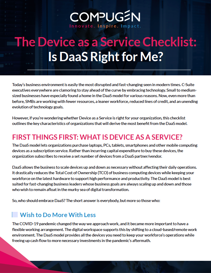 cover- DaaS Checklist